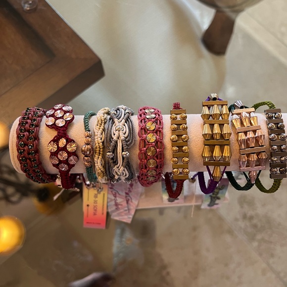 Rose Gonzales silk tied bracelets. - Picture 2 of 3